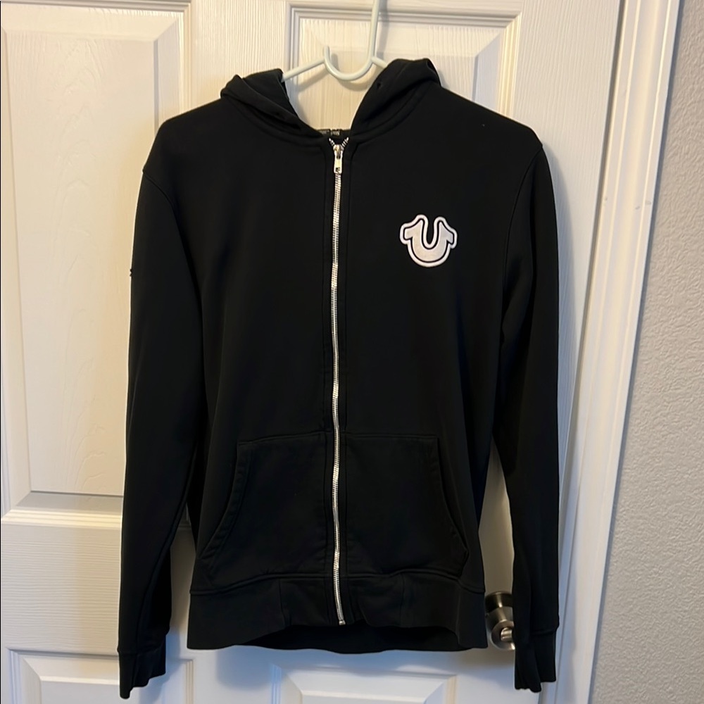 True Religion Black Hoodie with Logo